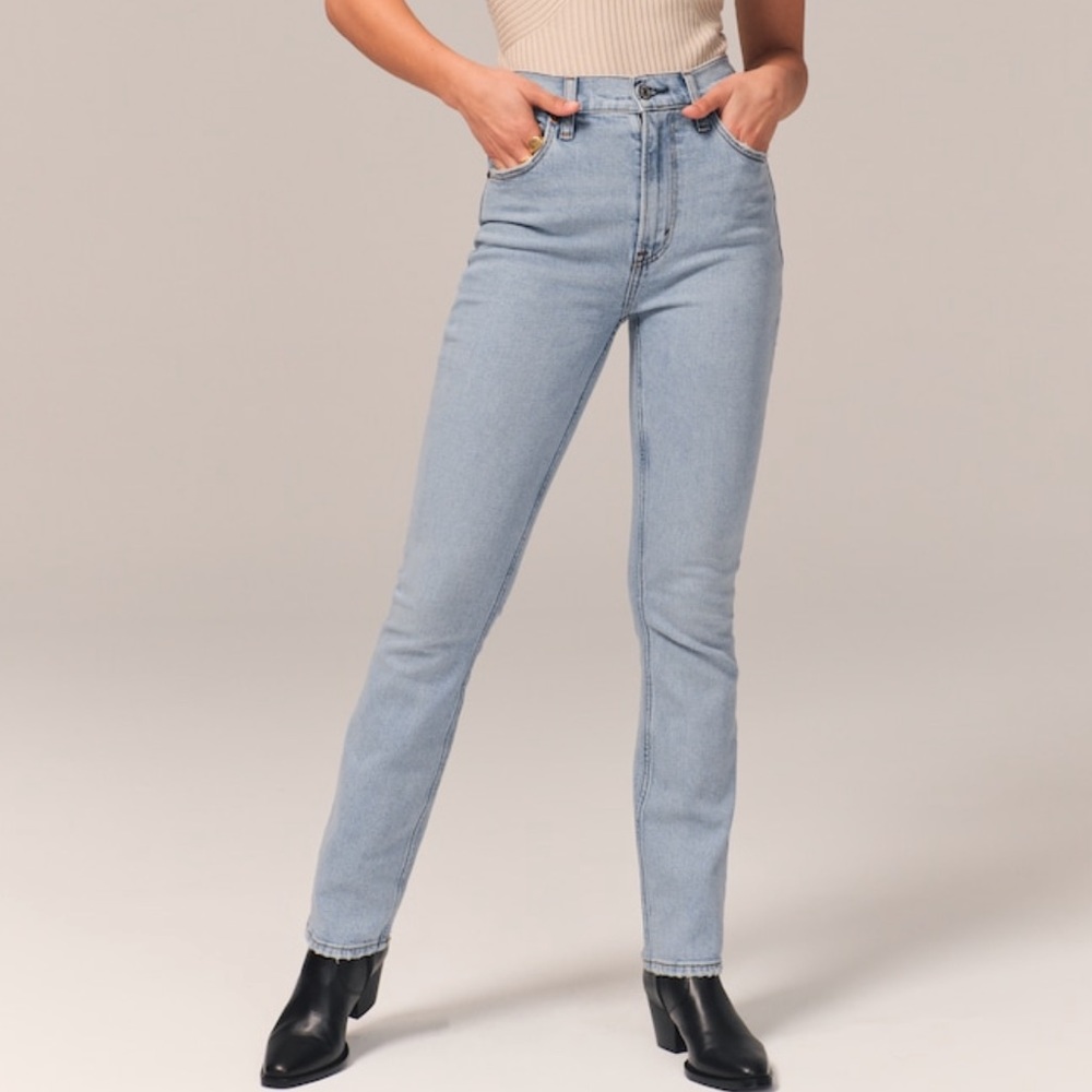 Abercrombie & Fitch Blue High Rise Jeans Classic Fit